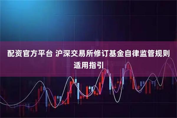 配资官方平台 沪深交易所修订基金自律监管规则适用指引